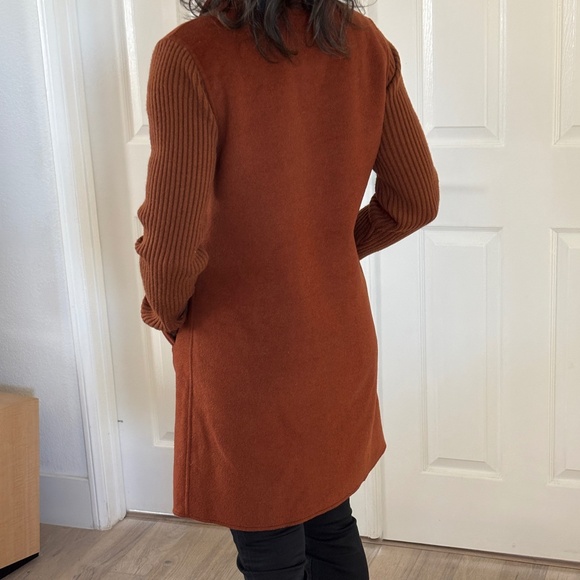 Kenneth Cole Wool Coat - Chestnut Brown / Burnt Orange Size PXS - Picture 5 of 13